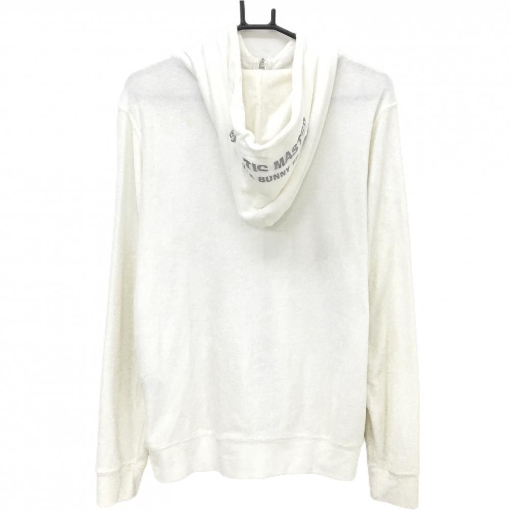 マスターバニー ジップパーカー 白 パイル生地 フードロゴ メンズ 5(L