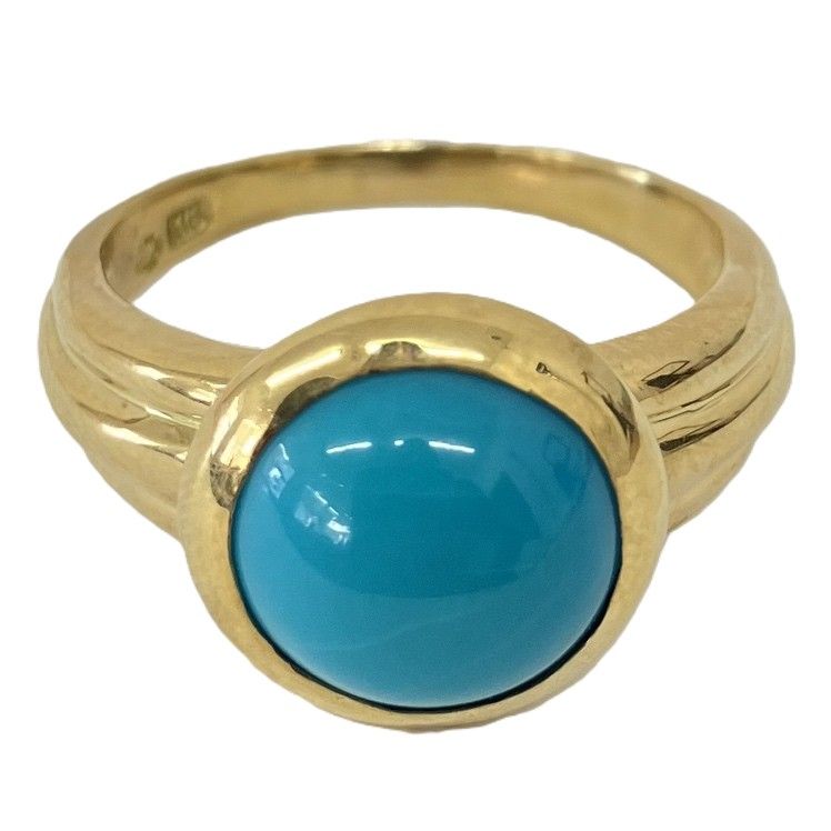 K 18 トルコ石 リング 5 40ｇ 指輪 18金 イエローゴールド