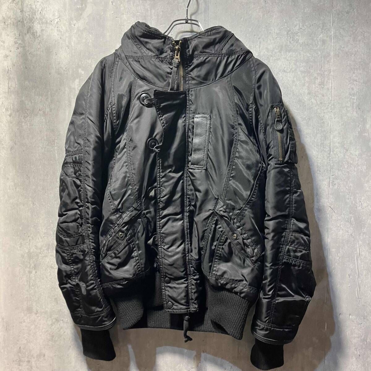 00 s Y 2 K GOA military bomber jacket black size 1 ミリタリー ボンバージャケット ワイツーケー