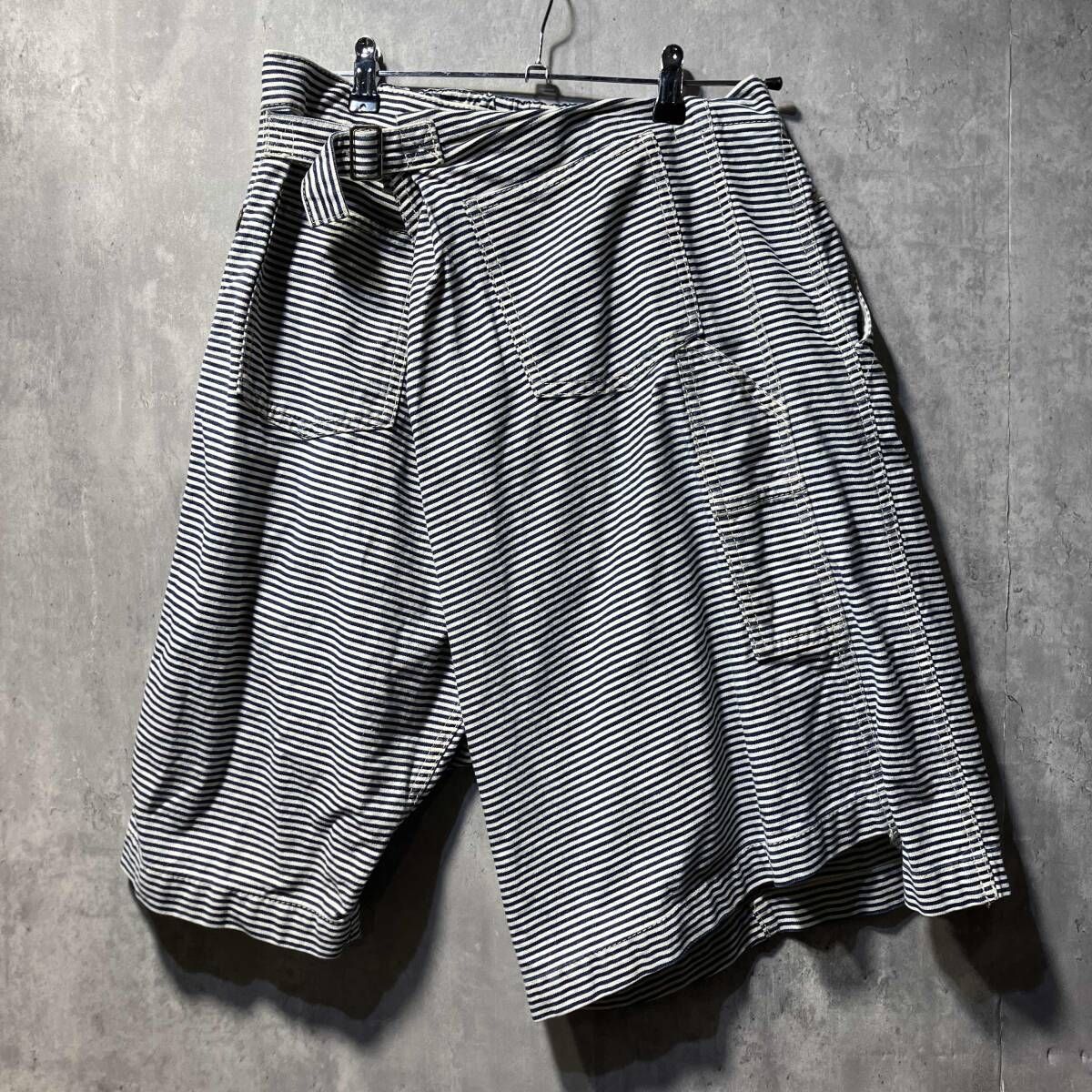 00 s archive TRICOT COMME des GARCONS TK P 015 ヒッコリーハーフパンツ トリコット コムデギャルソン