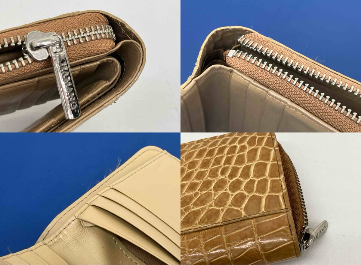 さ*ま様 HAMANO 財布 ハマノ 二つ折り財布 ブラウン クロコダイル HAMANO ハマノ 二つ折り財布 ベージュ クロコダイル 型押し - メルカリ