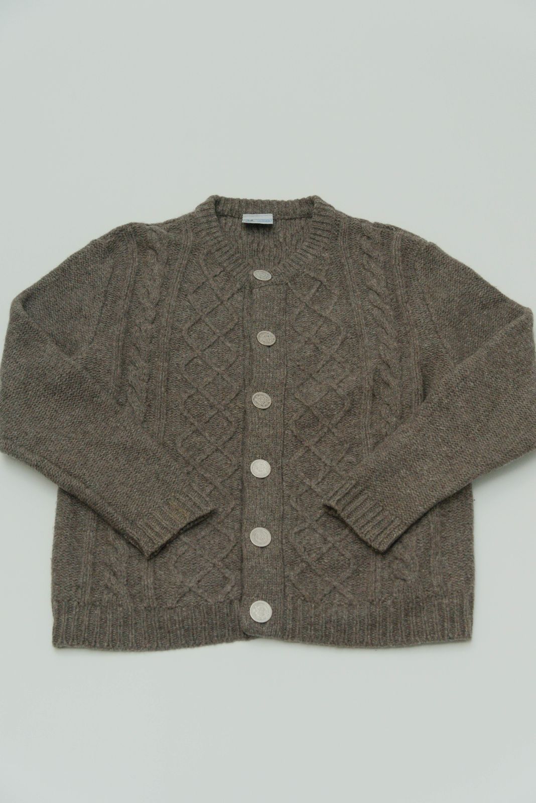 ユーロ 古着 Drei Zinnen メタルボタン ケーブルニット チロルカーディガン