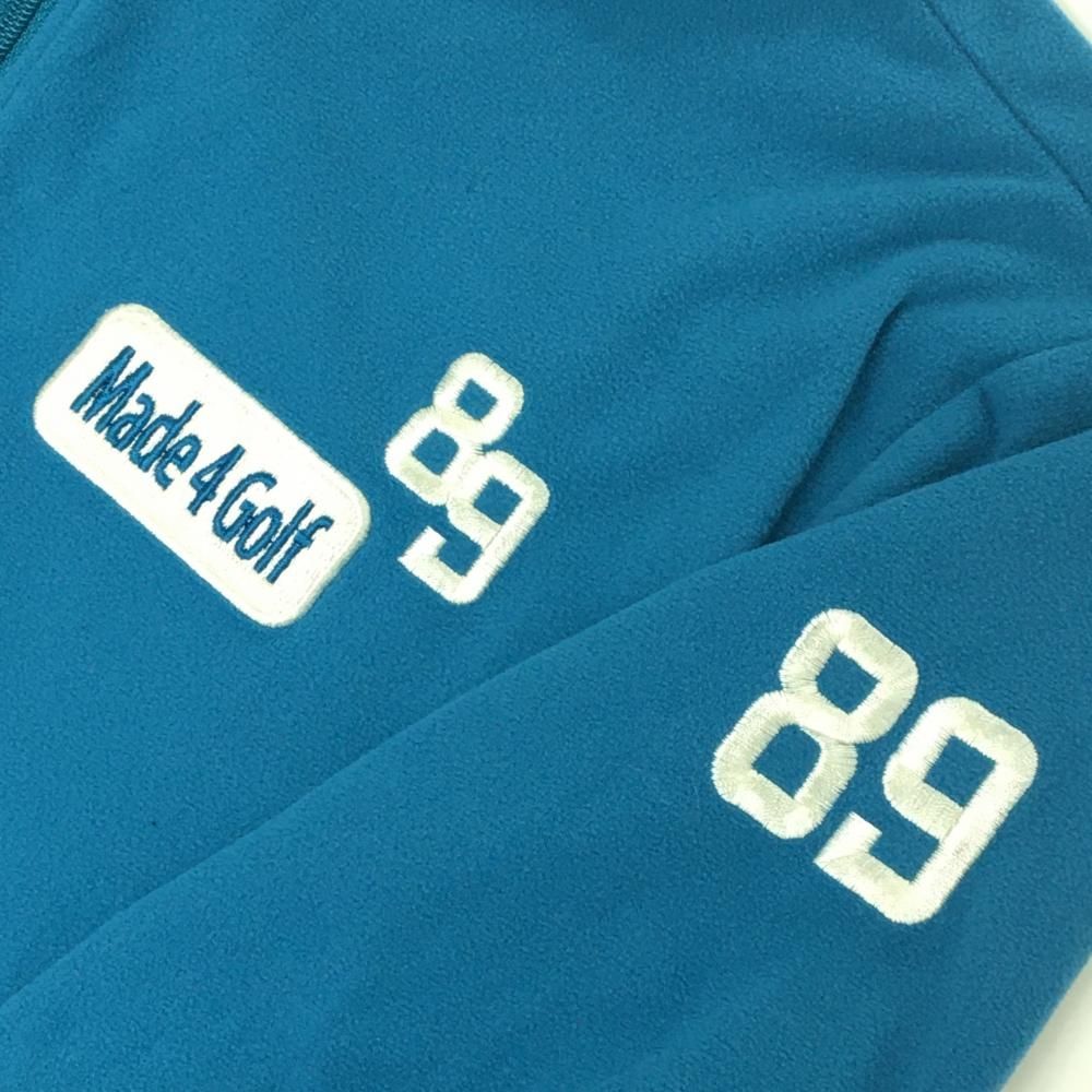 美品】パーリーゲイツ 長袖ハイネックシャツ ターコイズブルー 起毛