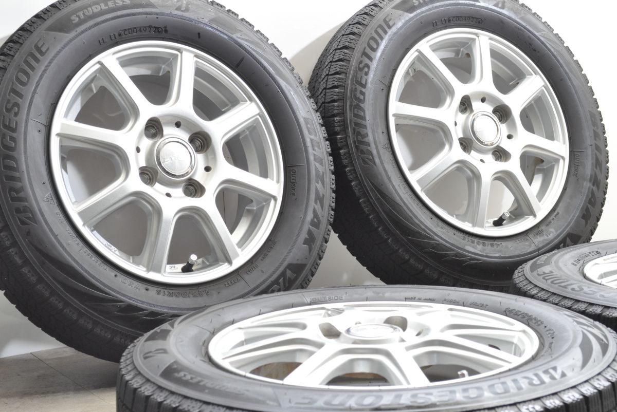 ホイール良好 LAYCEA 13 in 4 0 B 43 PCD 100 ブリザックVRX 2 145 80 R N BOX WGN VAN アルト ワゴンR スペーシア タント ムーヴ