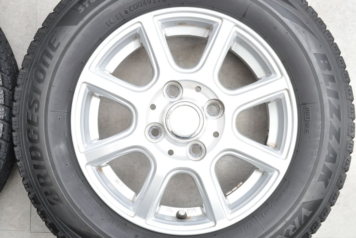  ホイール良好 LAYCEA 13 in 4 0 B 43 PCD 100 ブリザックVRX 2 145 80 R N BOX WGN VAN アルト ワゴンR スペーシア タント ムーヴ 13インチ タイヤ ホイールセット