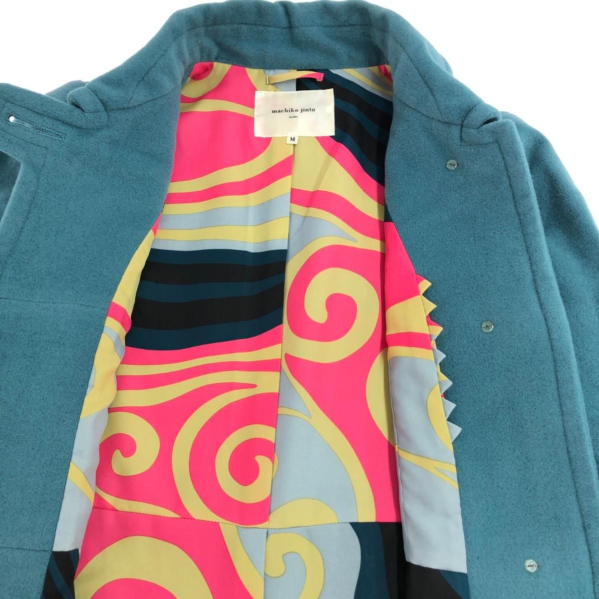 machiko jinto マチコジント ビック釦ロングコート サイズ:M 裏地総柄