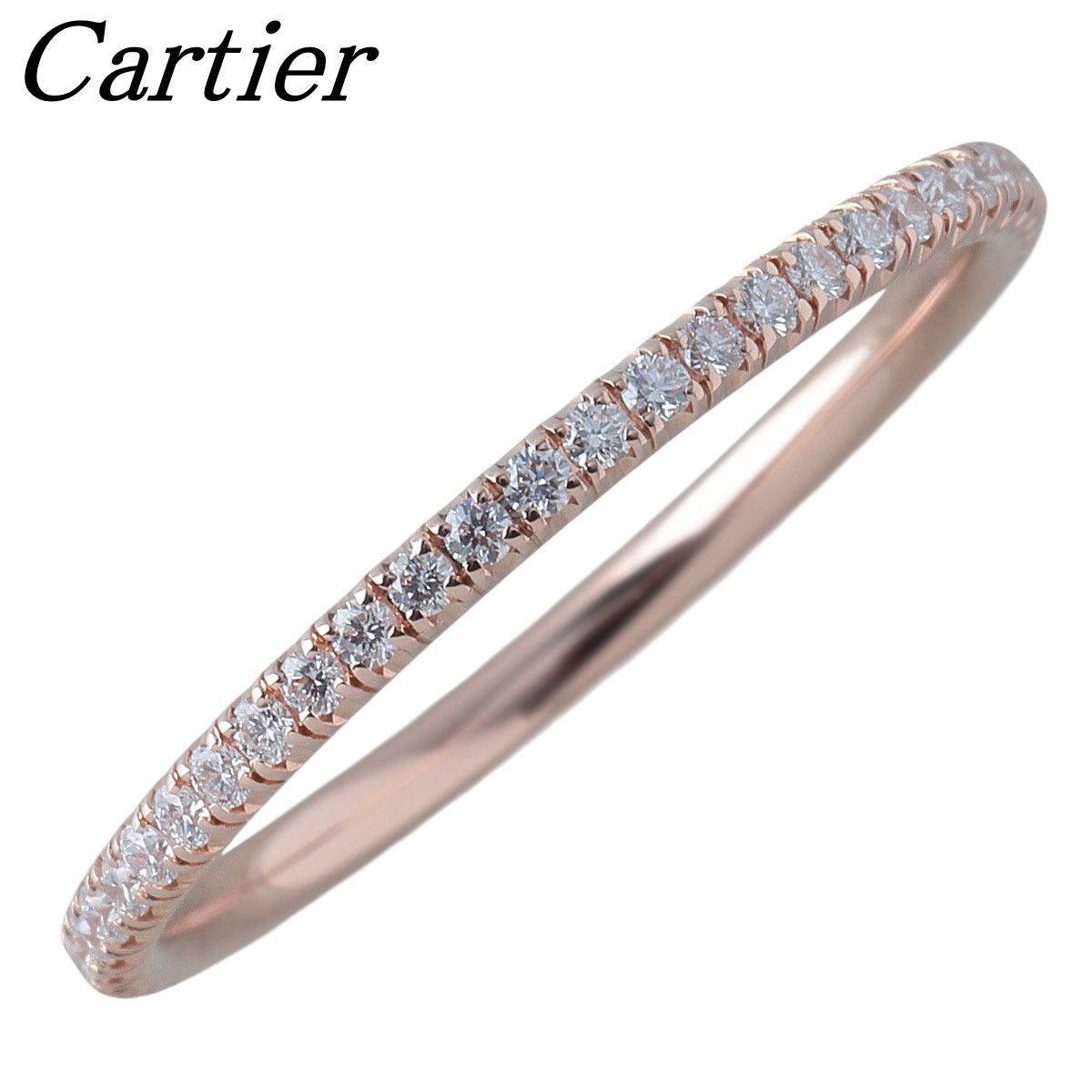 【Cartier】定価41万円 ダイヤ フルエタニティリング 専用ケース付き カルティエ エタンセル ダイヤ リング フルエタニティ #54 幅1.5mm