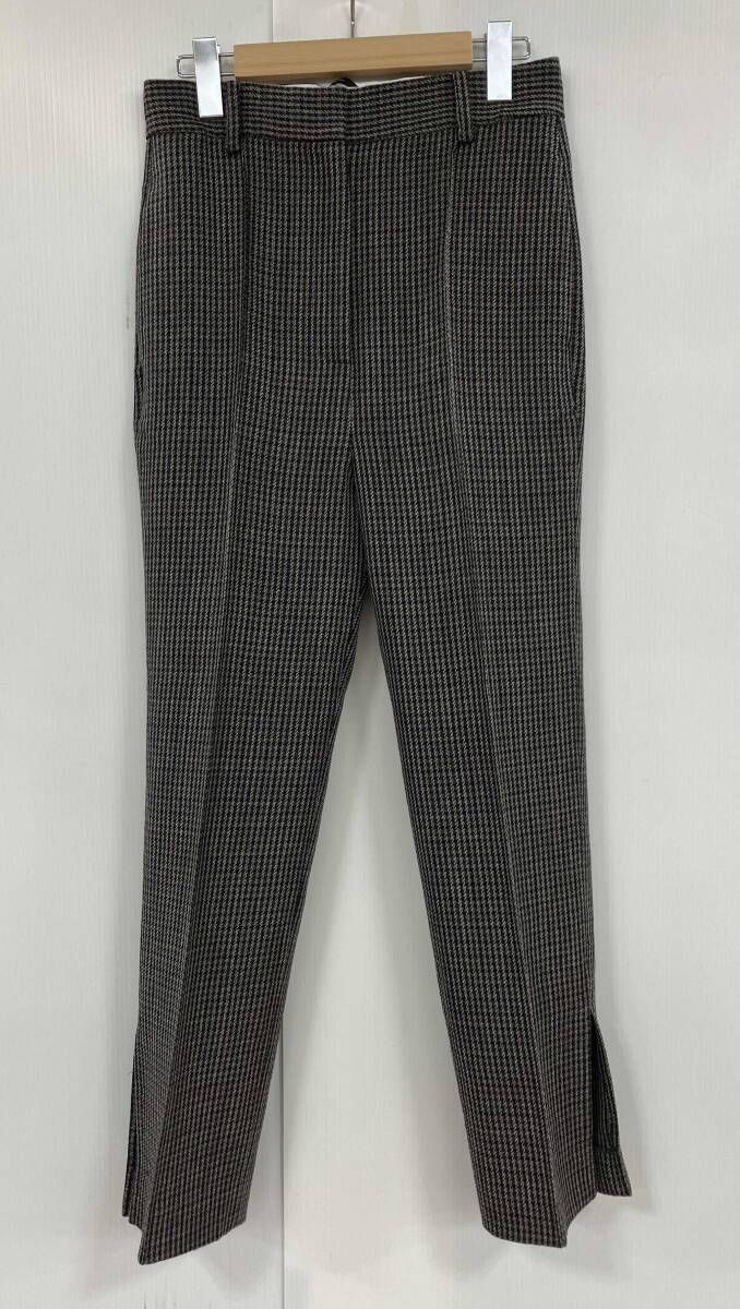 KHAITE パンツ スラックス チェック柄 ブラウン系 18-030-510-0013-3-0