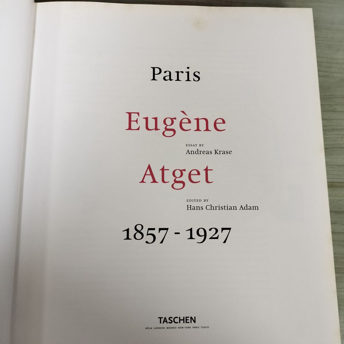 洋書写真集 Paris Eugene Atget（ウジェーヌ・アジェ）1857-1927