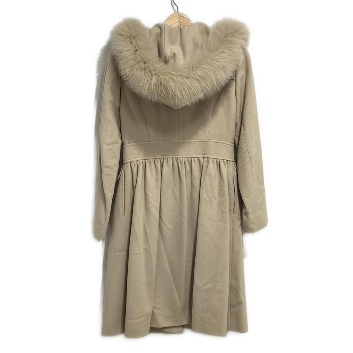 René ベージュ ニットコート サイズ36 Rene(ルネ) コート サイズ36 S レディース - ベージュ 長袖/フード着脱