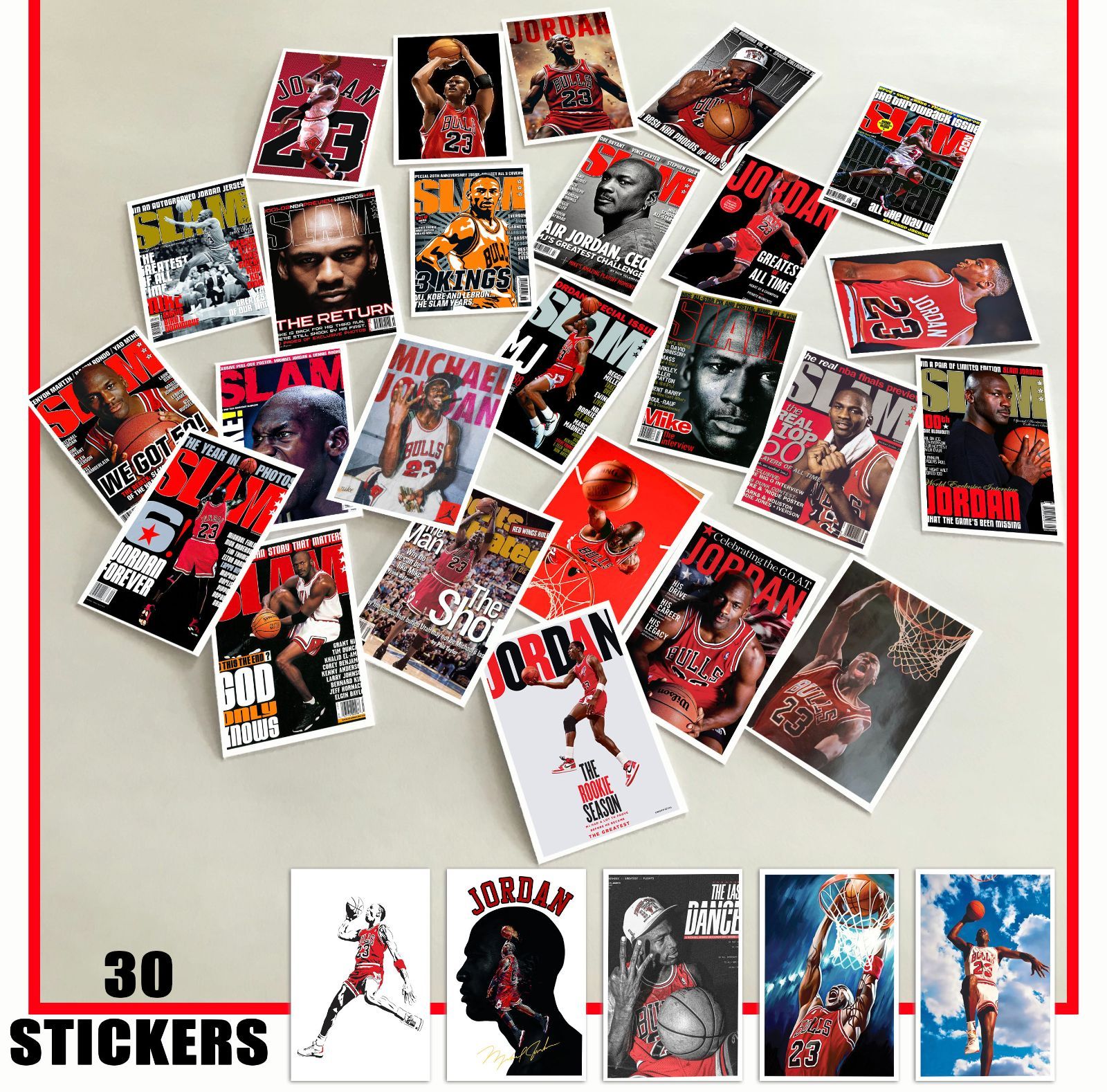 マイケル・ジョーダン Michael Jordan ステッカー 30個セット シール