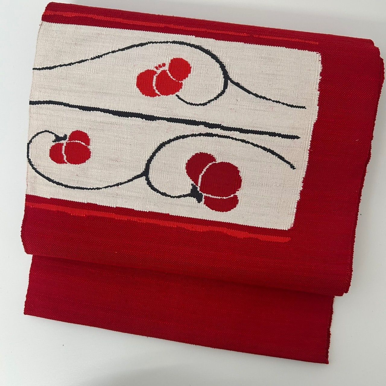 名古屋帯 正絹 紬 可愛い織柄 八寸 MA-1583 - メルカリ