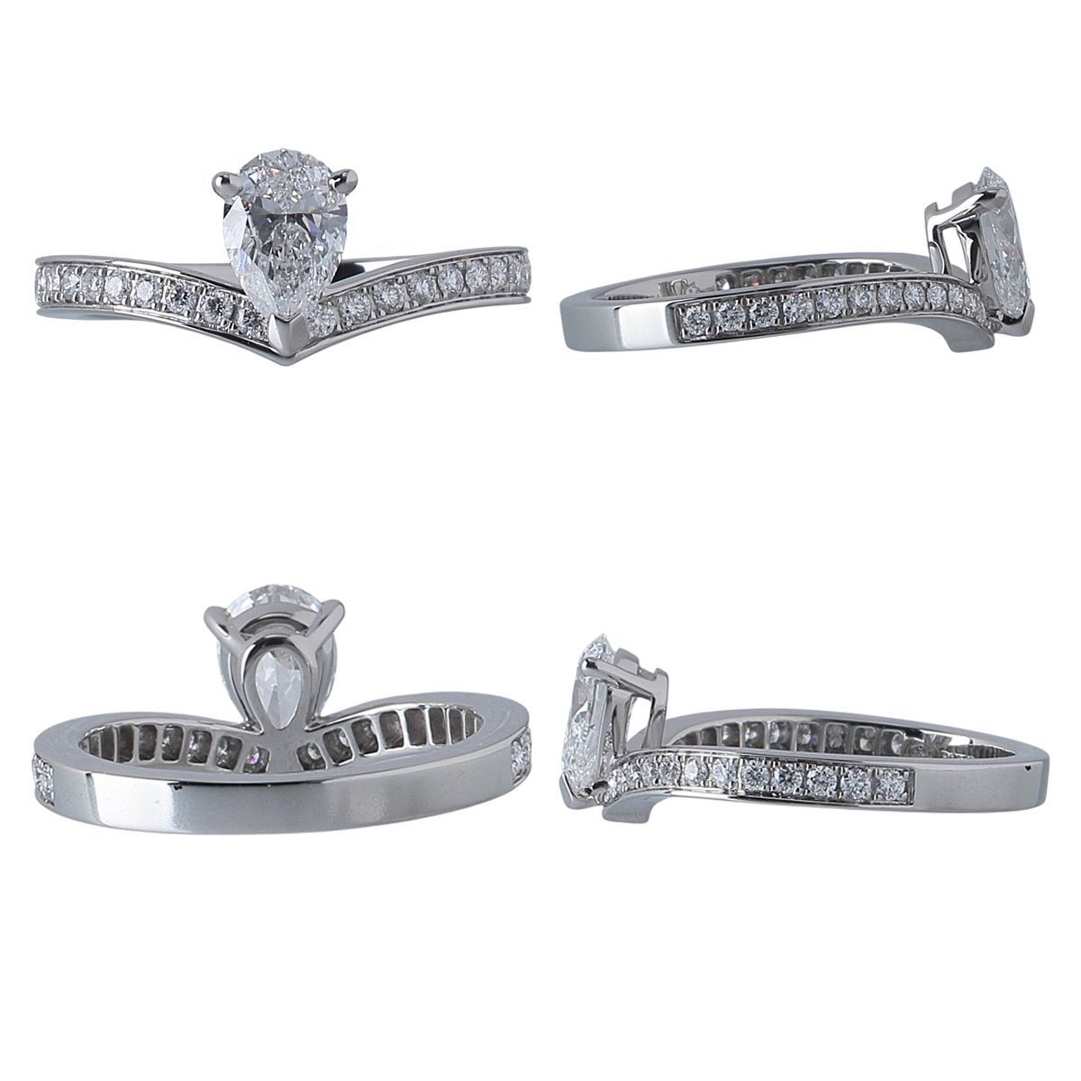 ショーメ ジョゼフィーヌ エグレット ダイヤ リング ペアシェイプ