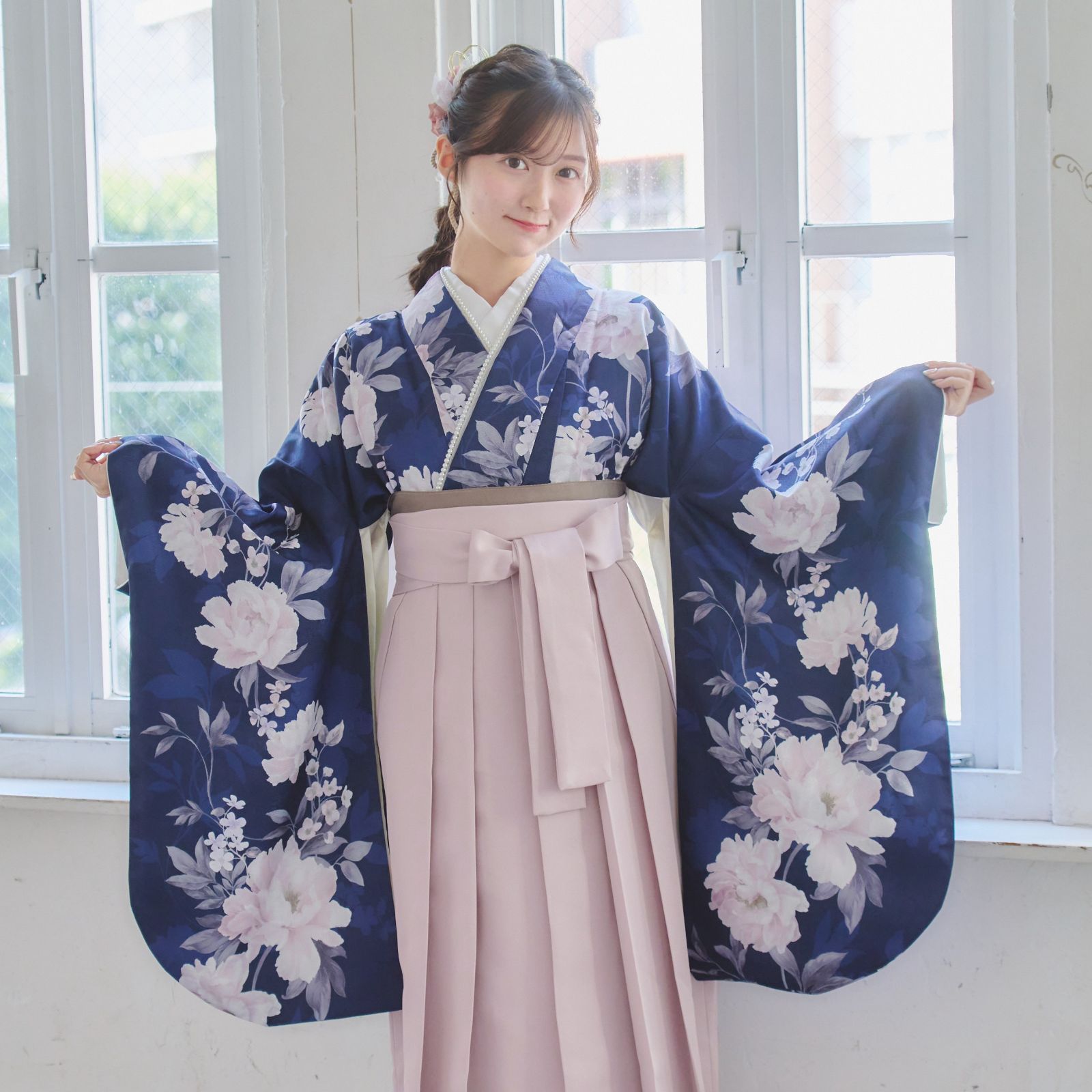 袴4点セット 卒業式 小学生 大学生 はかま 袴セット レディース A 3 LPK