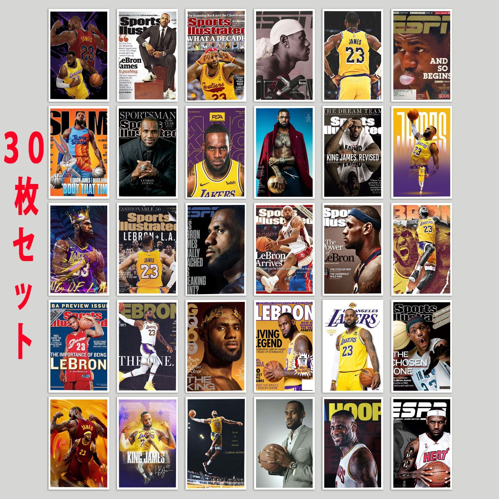 レブロン・ジェームズ LeBron James ステッカー 30個セット シール 