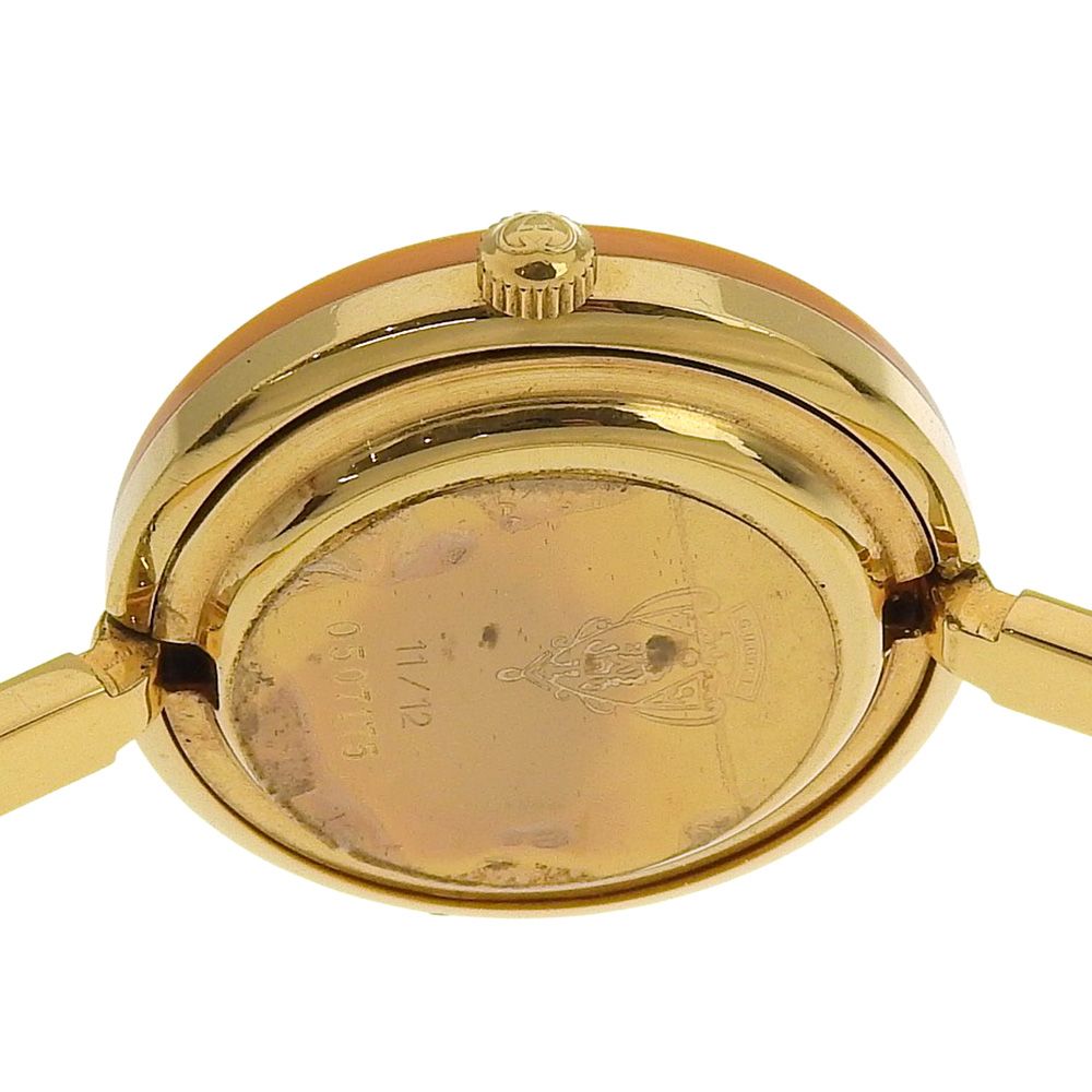 GUCCI】グッチ チェンジベゼル 11/12 金メッキ クオーツ アナログ表示