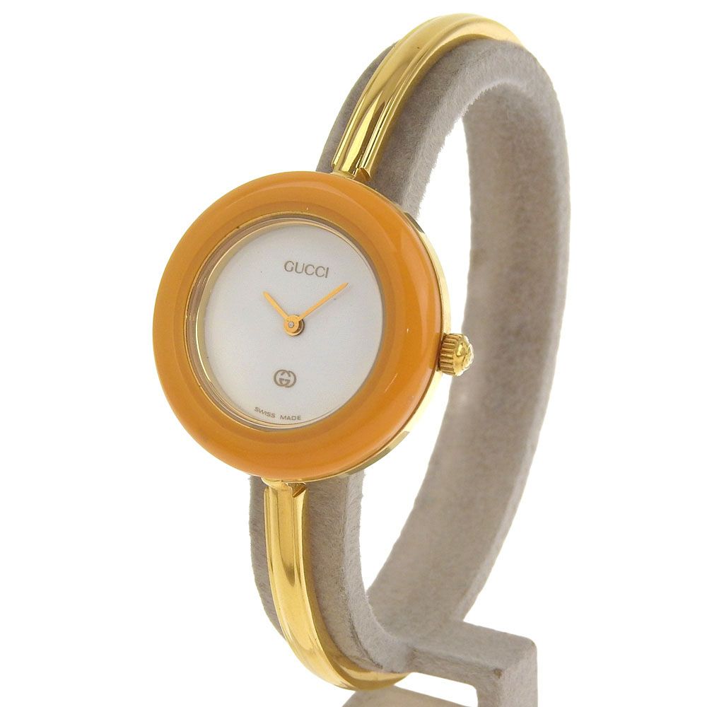 GUCCI】グッチ チェンジベゼル 11/12 金メッキ クオーツ アナログ表示