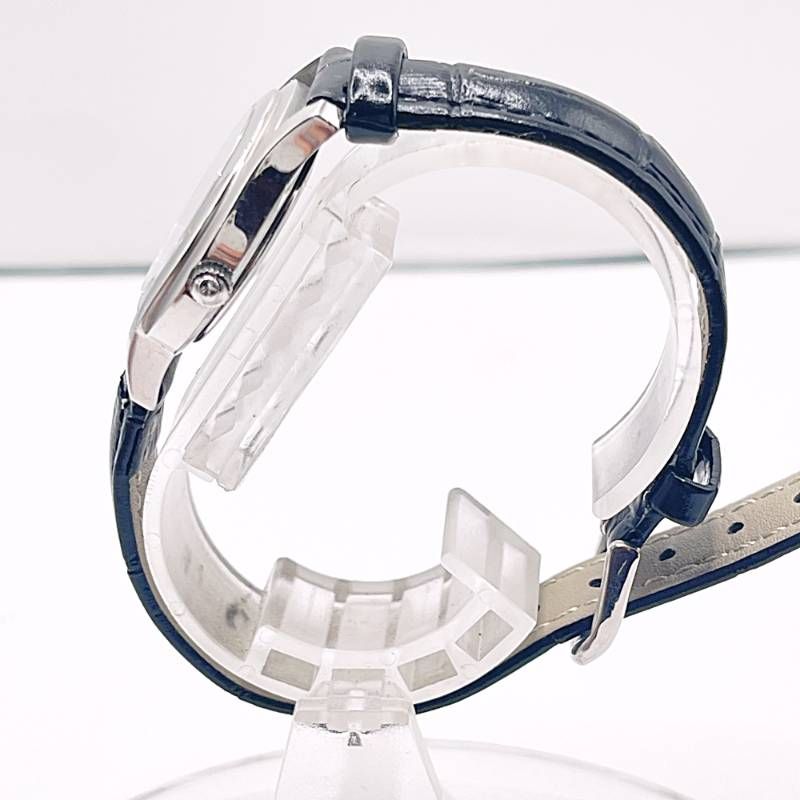 稼働 GUCCI グッチ レディース腕時計 5500 L Gクラス デイト ローマン シルバー ブラック文字盤 OJ 11-3 w 8