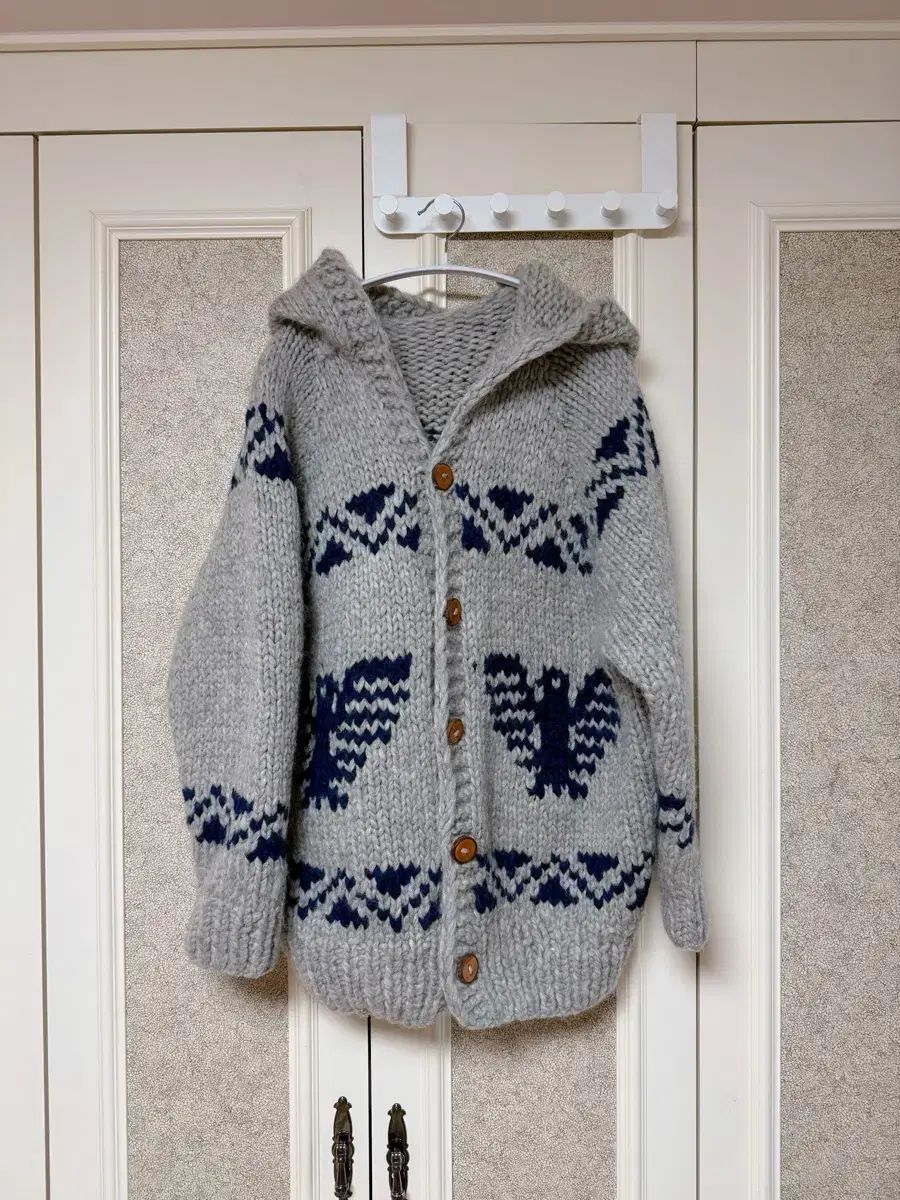 ヘビーウール フーディー カーディガン カウチン