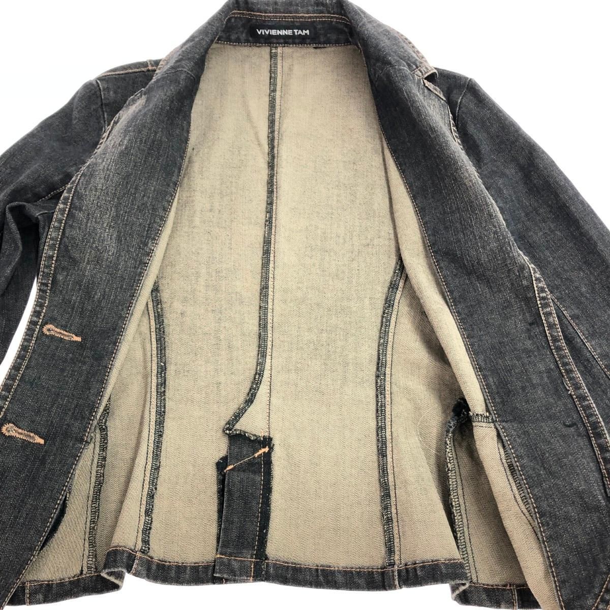 VIVIENNE TAM ヴィヴィアンタム 袖ドラゴン刺繍デニムジャケット 