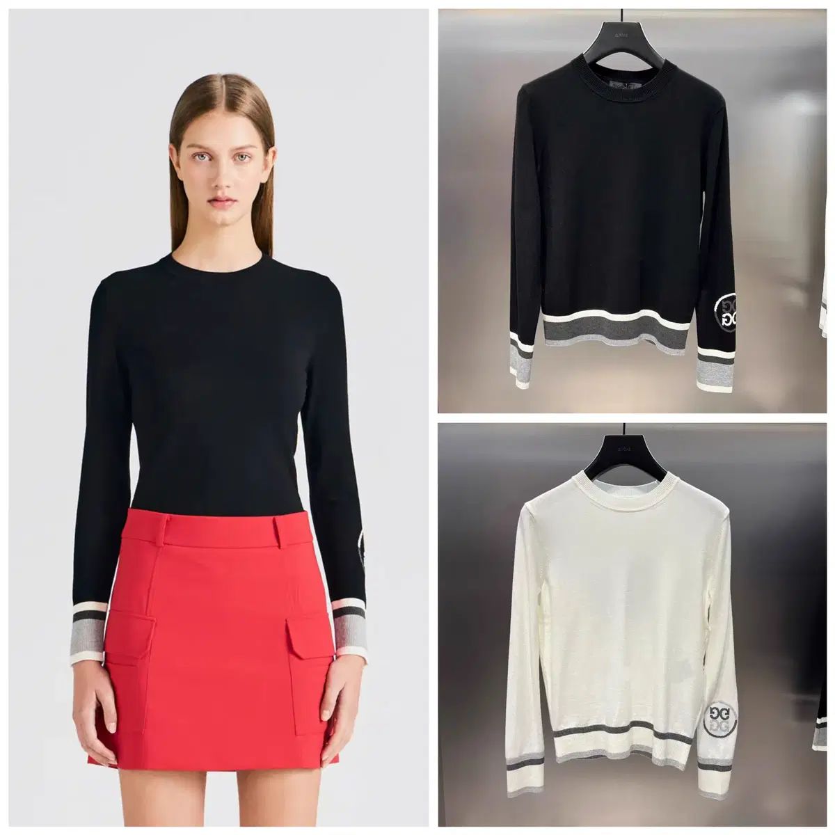 レディースゴルフウェア G FORE ジーフォア ラウンドネック ニット C ヨサンの042