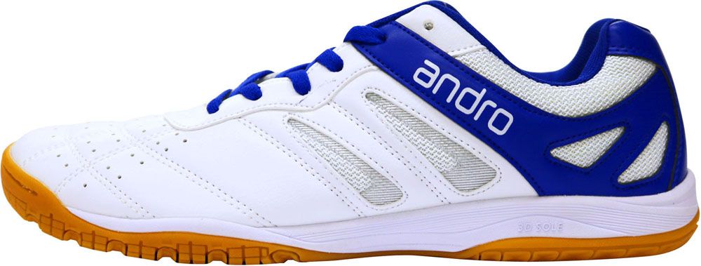 アンドロ andro 卓球 シャッフルステップ ホワイト×ブルー SHUFFLE STEP シューズ 靴 スニーカー 部活 練習 トレーニング 試合 合宿 新入部員 メンズ レディース  352207 ホワイト×ブルー 25.0
