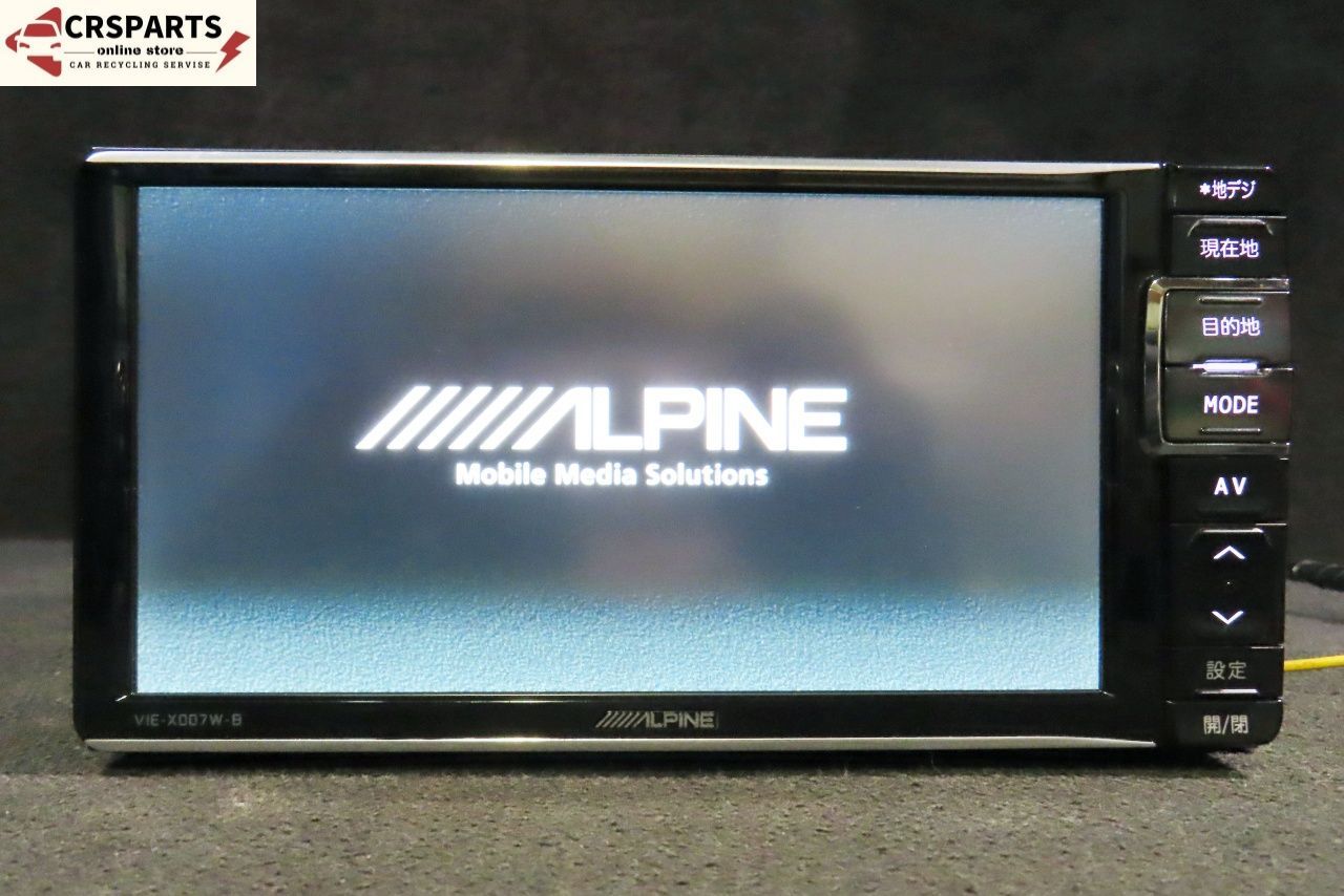 ALPINE VIE X 007 W B 地図 2015年 メモリーナビ CD DVD Bluetooth フルセグ 取外 LA 100 S ムーヴ No 14030