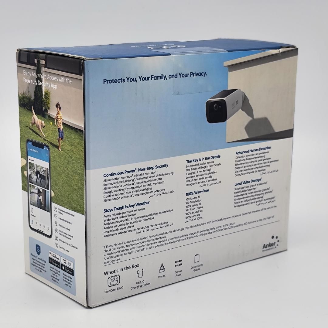 Anker Eufy Security SoloCam S220（屋外用防犯カメラ）【2K画質