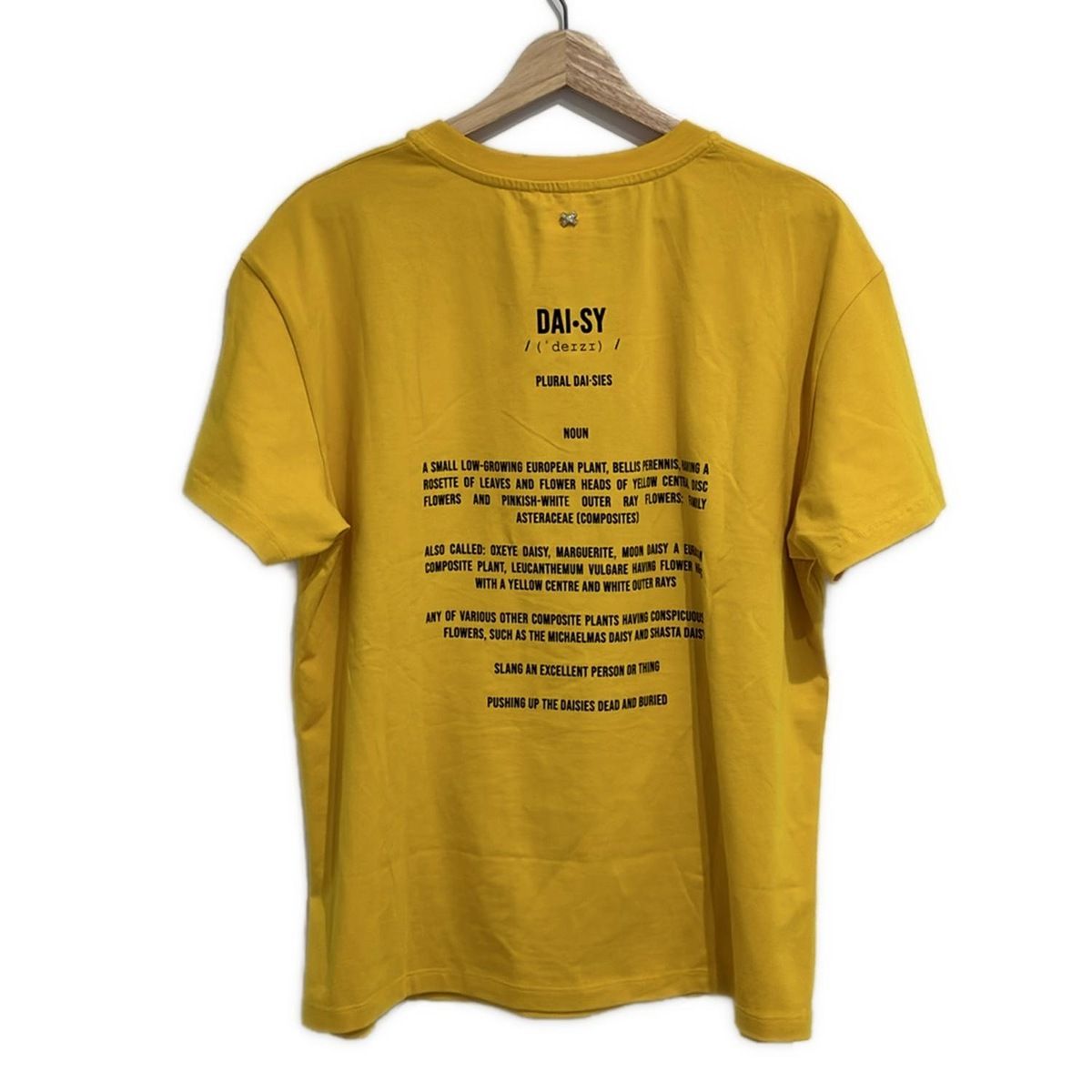 MARINA RINALDI マリナリナルディ 半袖Tシャツ サイズS レディース - イエロー×黒×白 クルーネック|フラワー 花