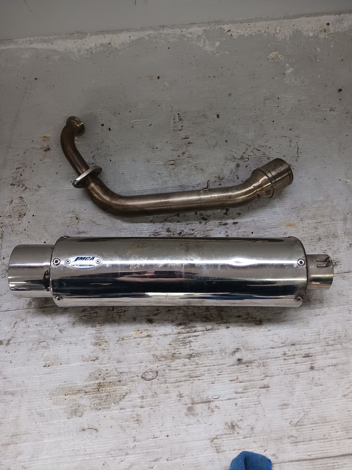 ズーマー マフラー デイトナ 中古 デイトナ製TZM50R チャンバーマフラー 社外 中古 4KJ スチール サイ