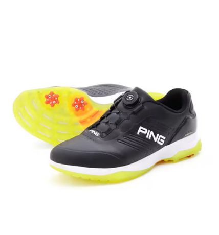 PINGゴルフシューズ 25 5 軽量 BLK ブラック 黒 BOA メンズ
