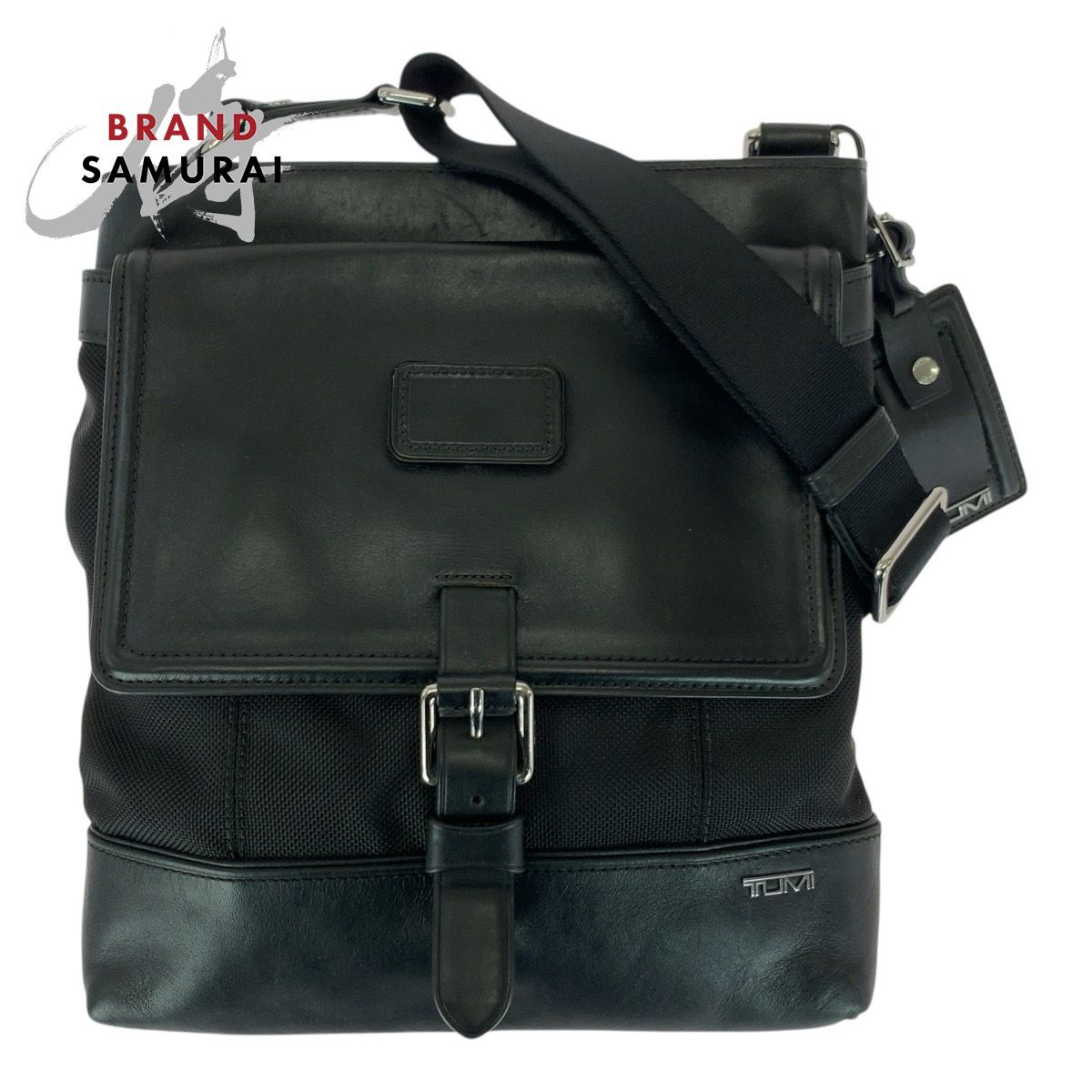 TUMI トゥミ アルファ ブラボー ブラック 黒 シルバー金具 レザー|ナイロン 29113 D ショルダーバッグ メンズ 506182