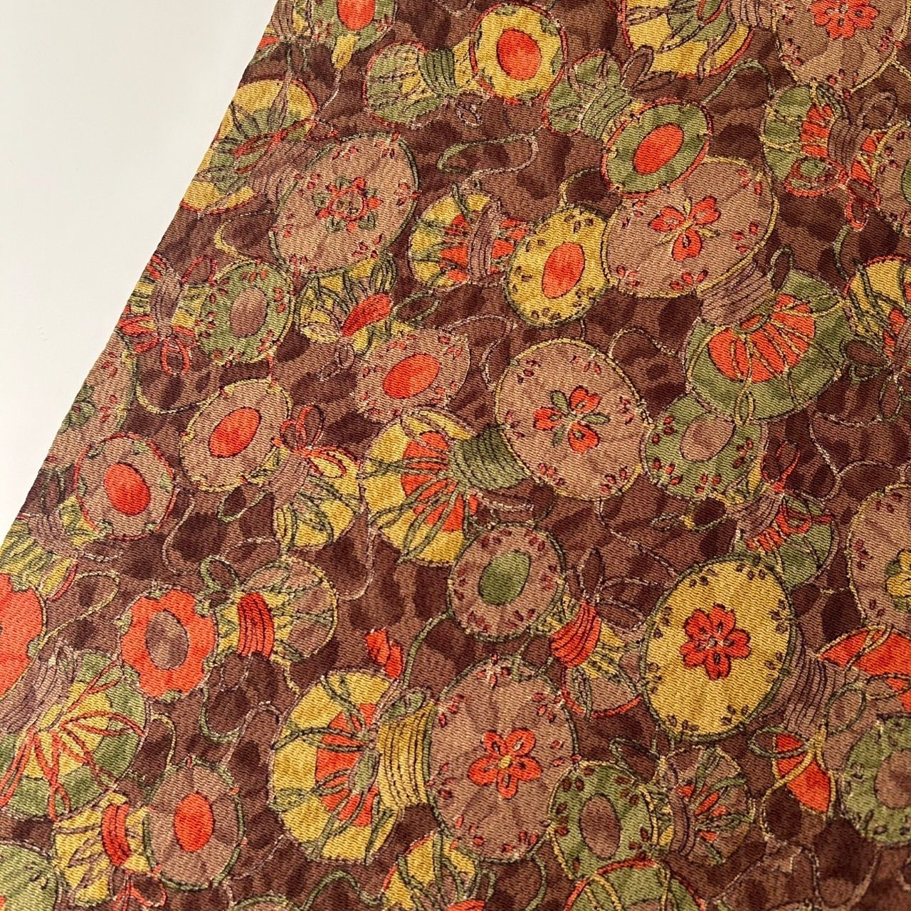 縮緬 名古屋帯 正絹 染め筒太鼓 九寸 MA-1586 - メルカリ