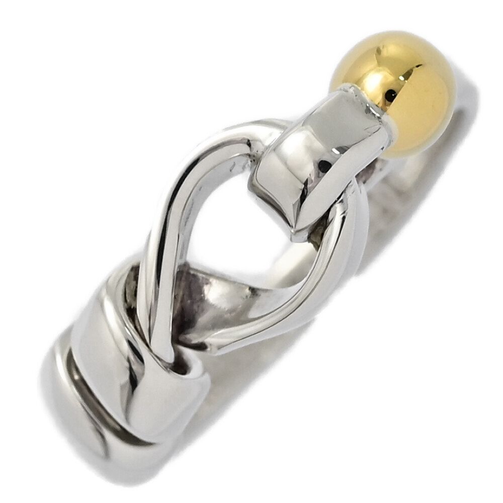 TIFFANY ＆ Co. ティファニー フック＆アイリング･指輪 Sv 925×K 18 750コンビ-2.4 g 8号 48 サイズ直し可 翌日配送可 ♀ N レディース 596626