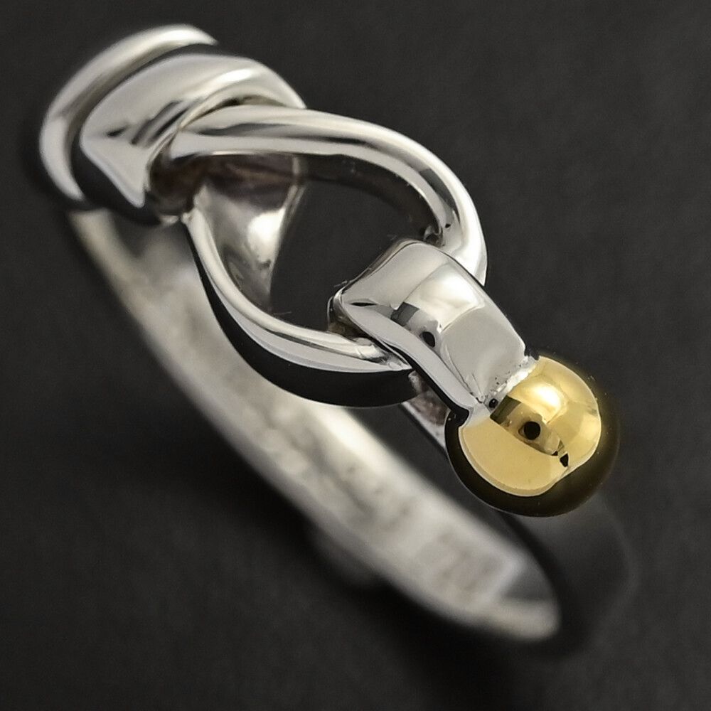 TIFFANY ＆ Co ティファニー フック＆アイリング･指輪 Sv 925 K 18 750コンビ 2 4 g 8号 48 サイズ直し可 翌日配送可 ♀ N レディース 596626
