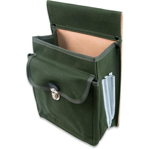 ワークポジショニング用器具 腰袋 P 288 帆布製 深緑 外寸 幅200 深さ250 奥行120 mm 4062