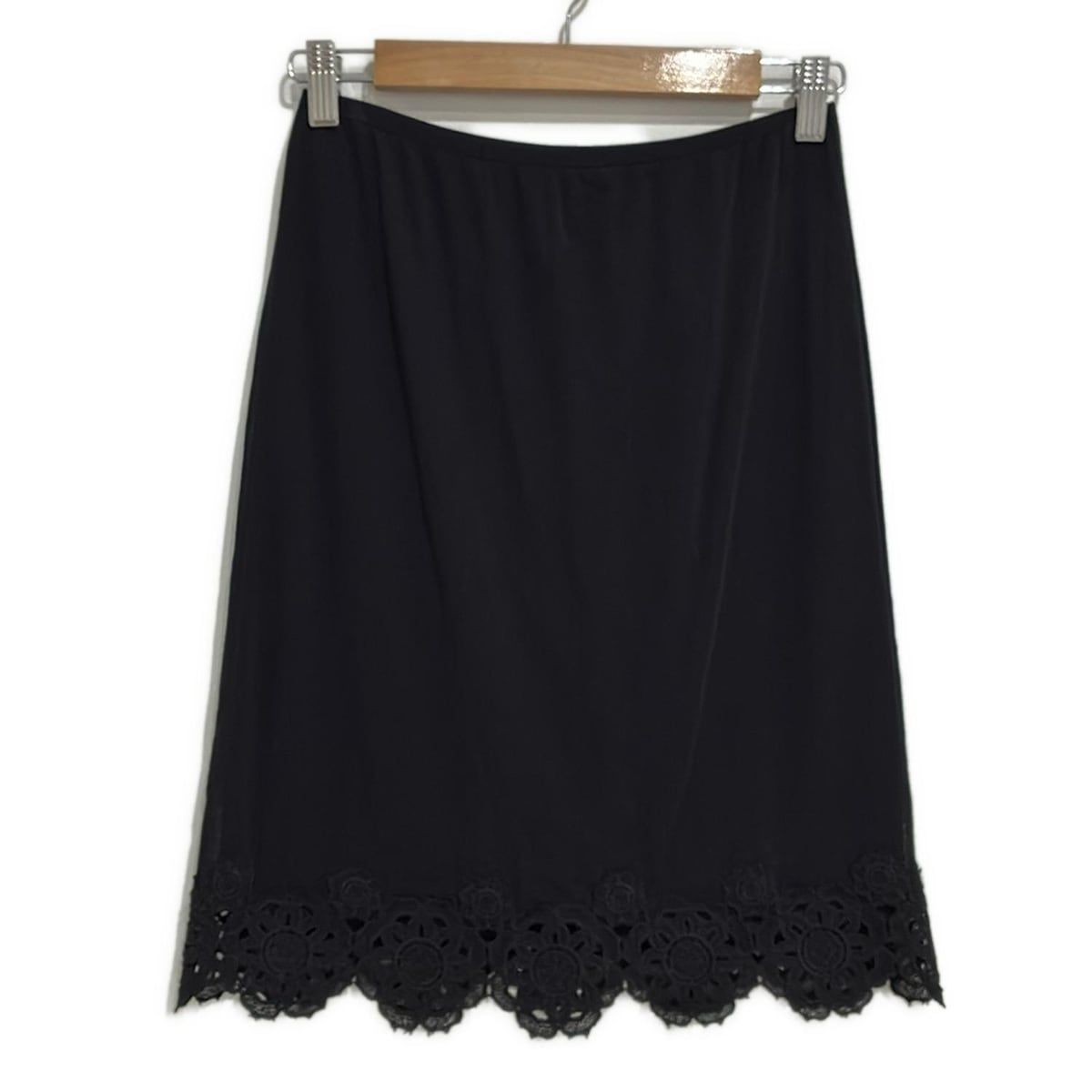 TAM ヴィヴィアンタム スカート サイズ1 S レディース 黒 ひざ丈 フラワー 花 ウエストゴム