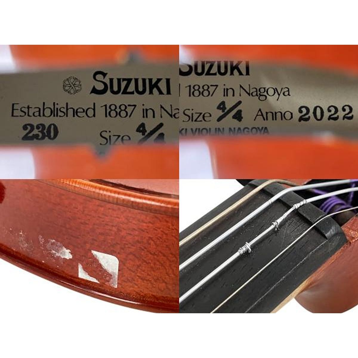 SUZUKI No.230 バイオリン 4/4 2022年製 ケース付 中古 Y10617806