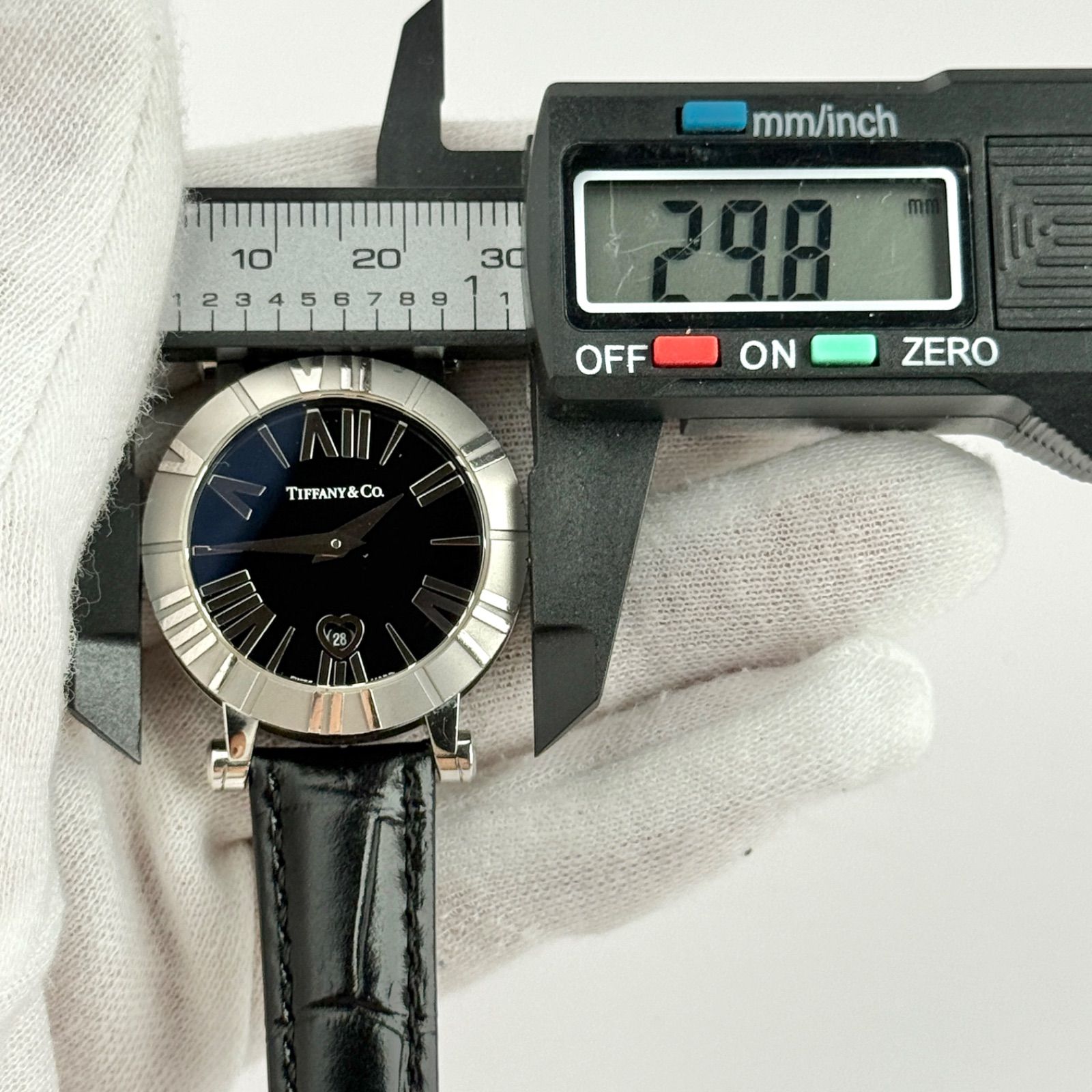 ティファニー アトラス Z1300 新品ベルト 新品電池 レディース 638