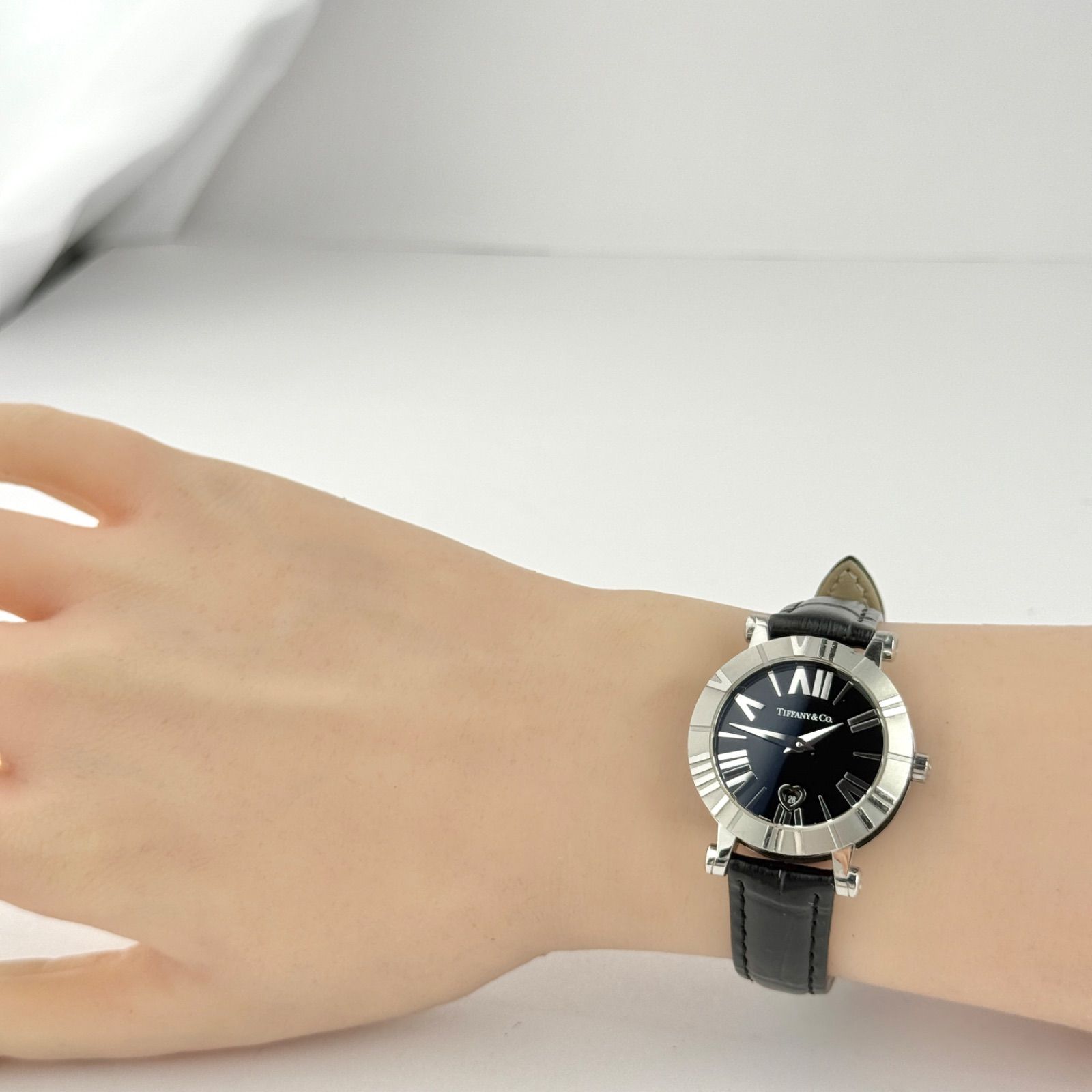 ティファニー アトラス ハート 新品ベルト 新品電池 レディース 腕時計