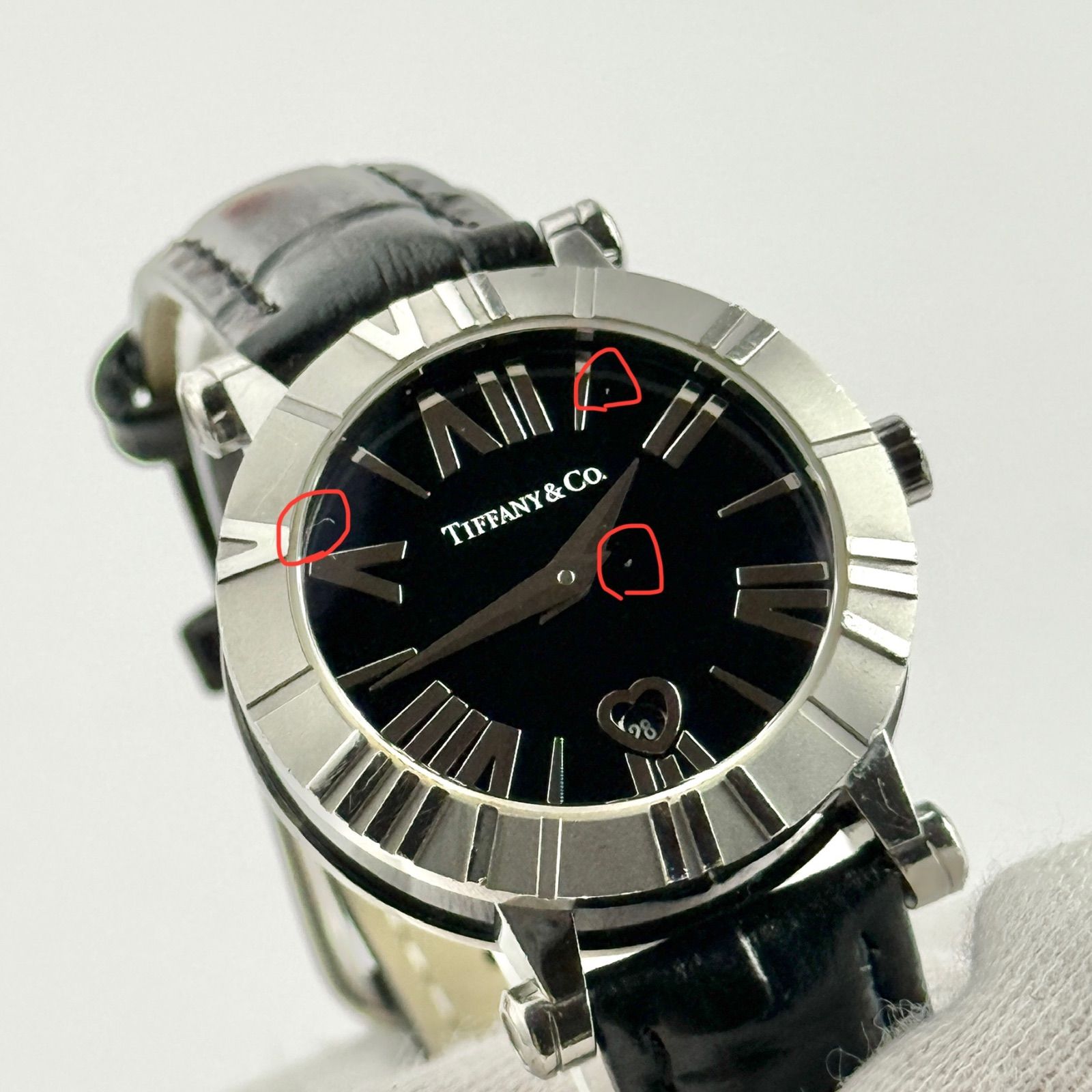 ティファニー アトラス Z1300 新品ベルト 新品電池 レディース 638