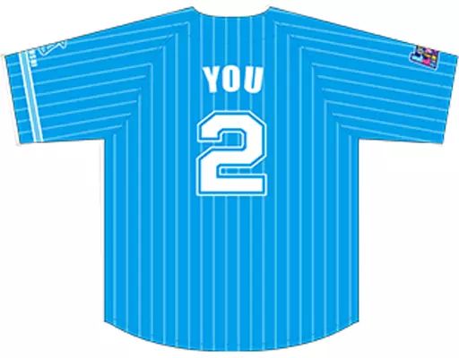 ポロシャツ ワークシャツ キャラクター 渡辺曜 Aqours ベースボールユニフォーム ブルー フリーサイズ ラブライブ!サンシャイン!!