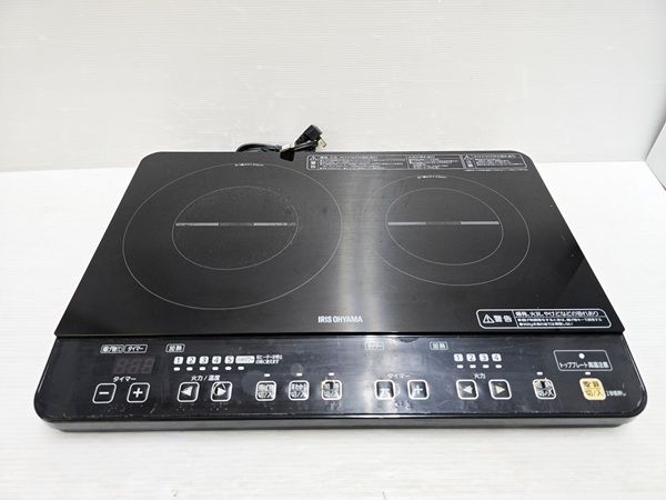 品 アイリスオーヤマ IRIS OHYAMA 2口 IHクッキングヒーター IHK W 1 B 2018年製 YR 19575