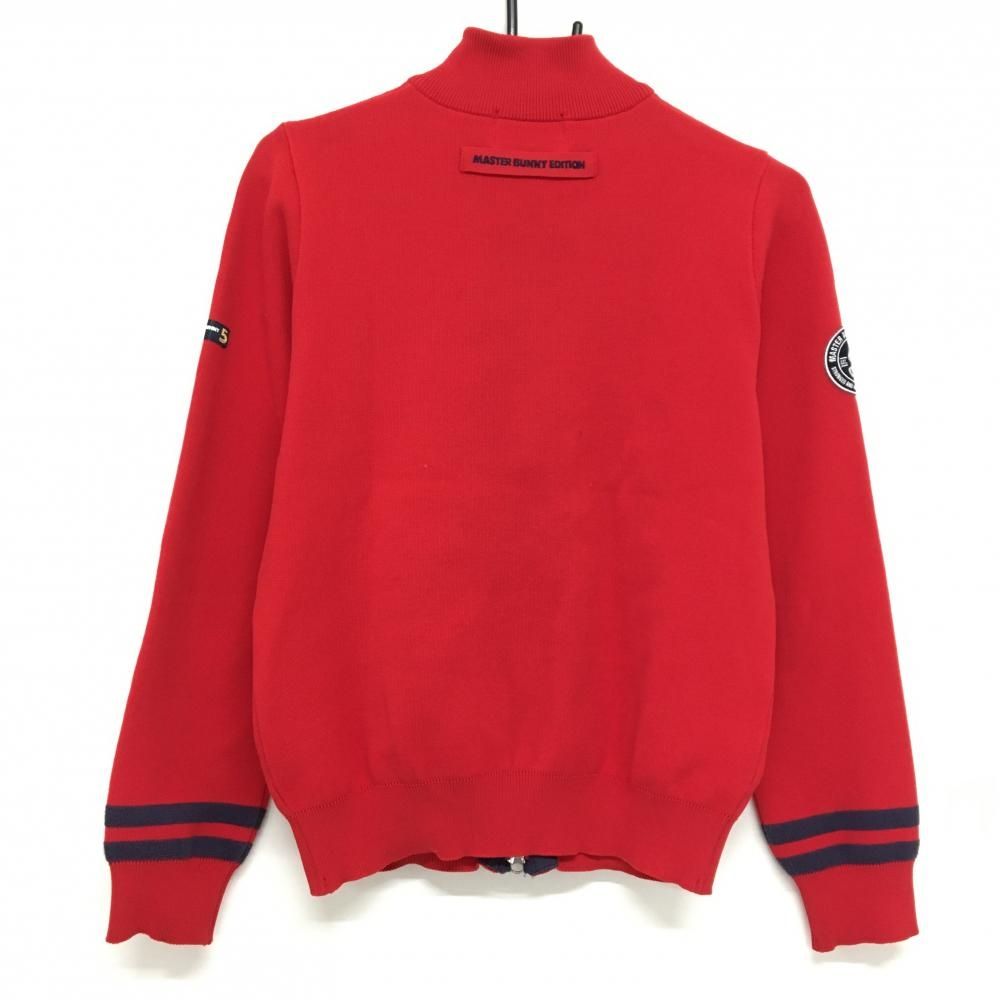 美品】マスターバニー ニットジップジャケット レッド×ネイビー 5周年