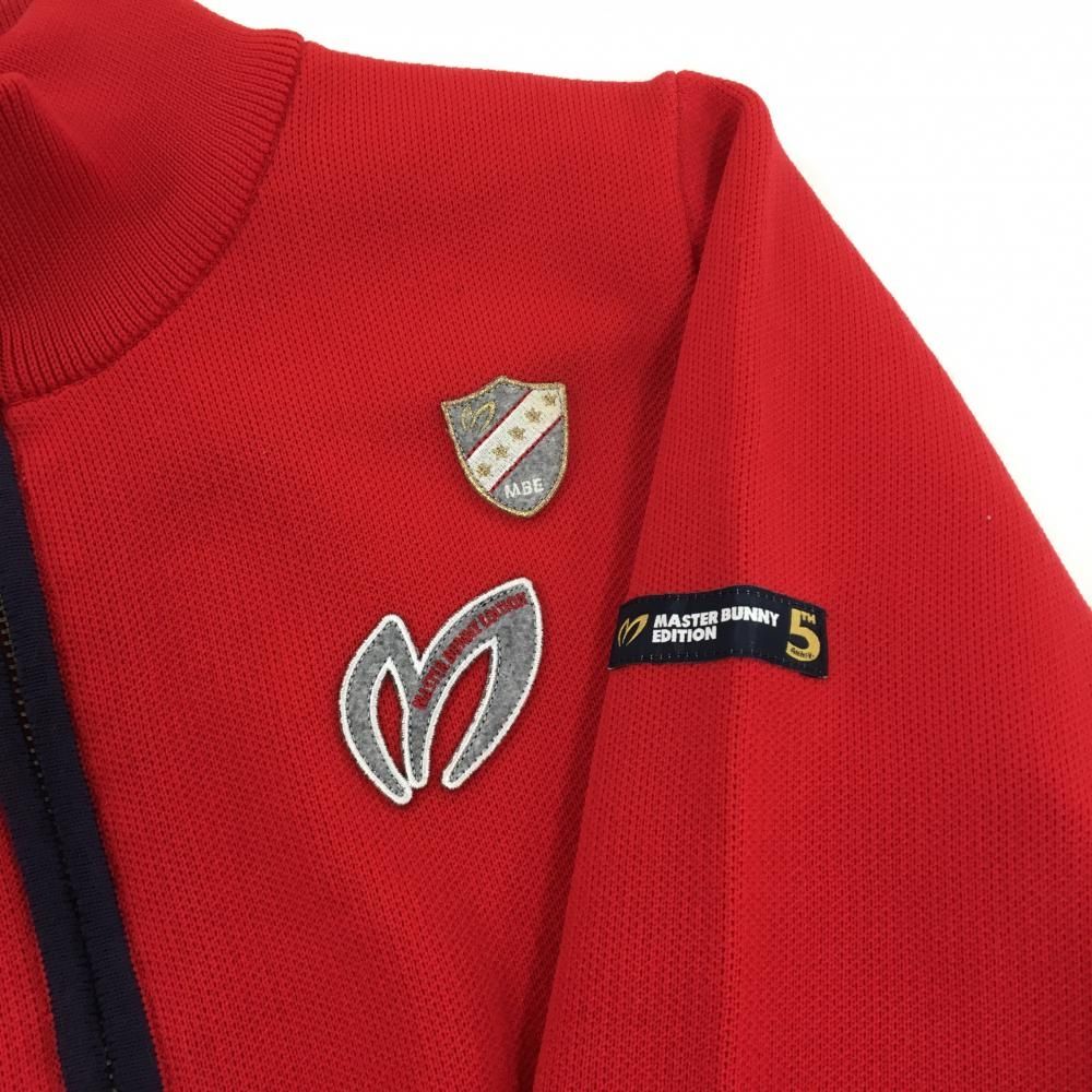 美品】マスターバニー ニットジップジャケット レッド×ネイビー 5周年