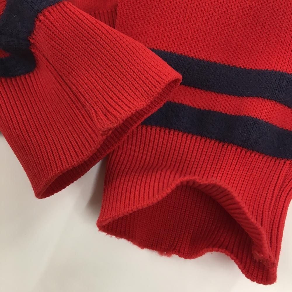 美品】マスターバニー ニットジップジャケット レッド×ネイビー 5周年