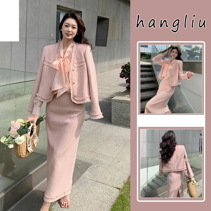 スカートスーツ レディース 入学式 スーツ ママ ツイード セットアップ 秋冬 ジャケット タイトスカート フォーマルスーツ上下セット ママスーツ 新生活 入園 卒園卒業式 母親 結婚式 披露宴 上品