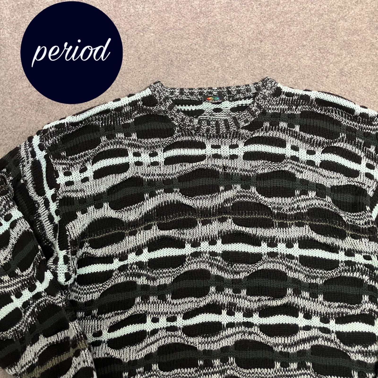 P2747 90s SPETTRO 3D ストア デザインニット クージー風 ヴィンテージ