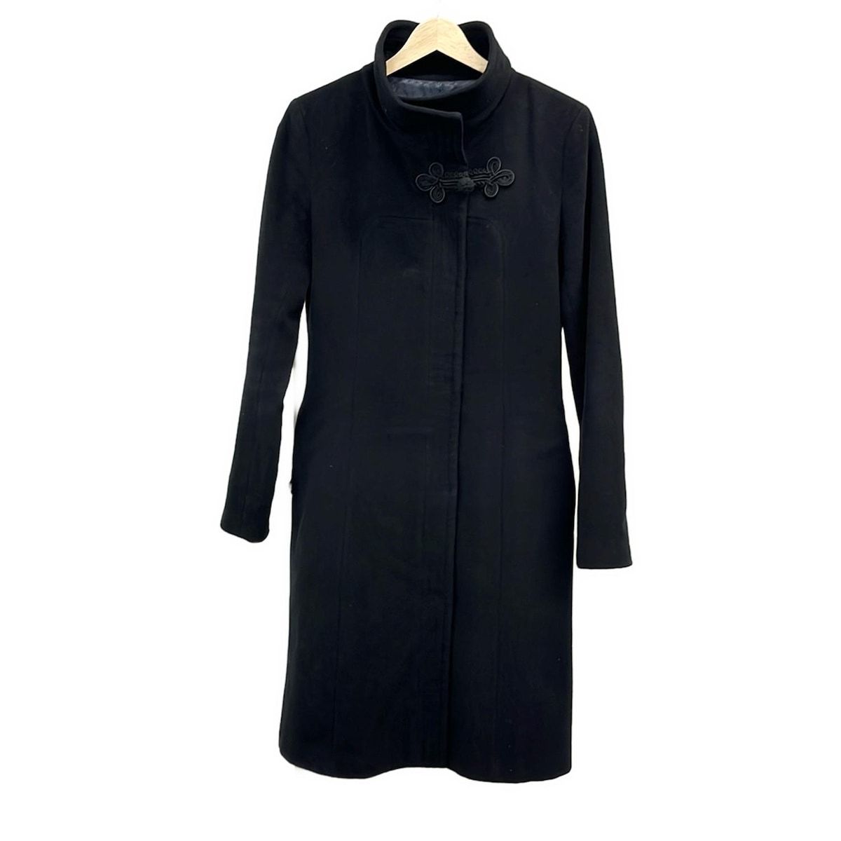 ヴィヴィアンタム　ブラック ロングコート　サイズ1 刺繍　チャイナ VIVIENNE TAM(ヴィヴィアンタム) コート サイズ1 S レディース - 黒