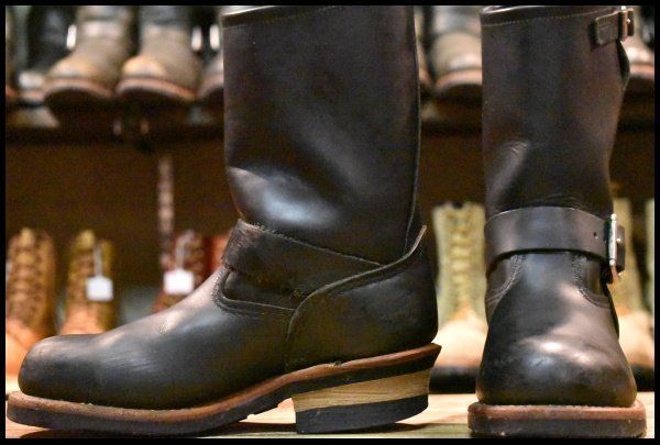 5 D 08年 レッドウィング 2268 エンジニア 黒 ブラッククローム スチールトゥ プルオン ブーツ redwing FK 198